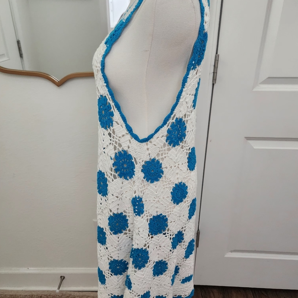 Roller Rabbit Blue and White Crochet Dress - Picture 4 of 5